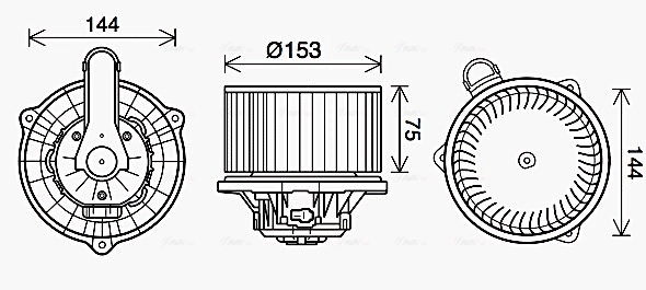 Вентилятор салона AVA QUALITY COOLING HY8460