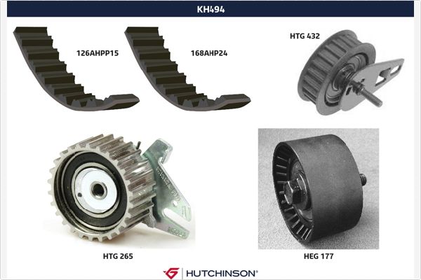 Комплект ремня грм HUTCHINSON KH 494