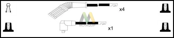 Комплект проводов зажигания MOTAQUIP LDRL1604