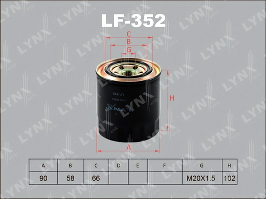 Топливный фильтр LYNXAUTO LF-352