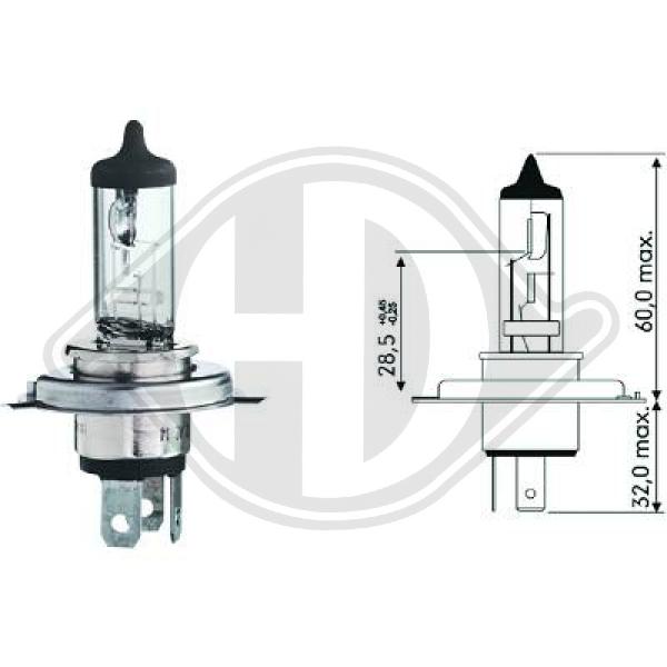 Лампа накаливания фара дальнего света long life DIEDERICHS LID10010