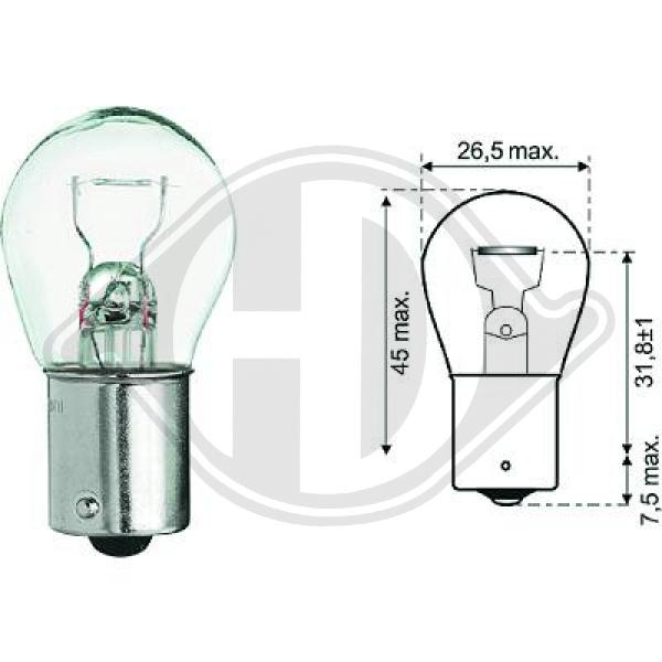 Лампа накаливания фонарь указателя поворота DIEDERICHS LID10047
