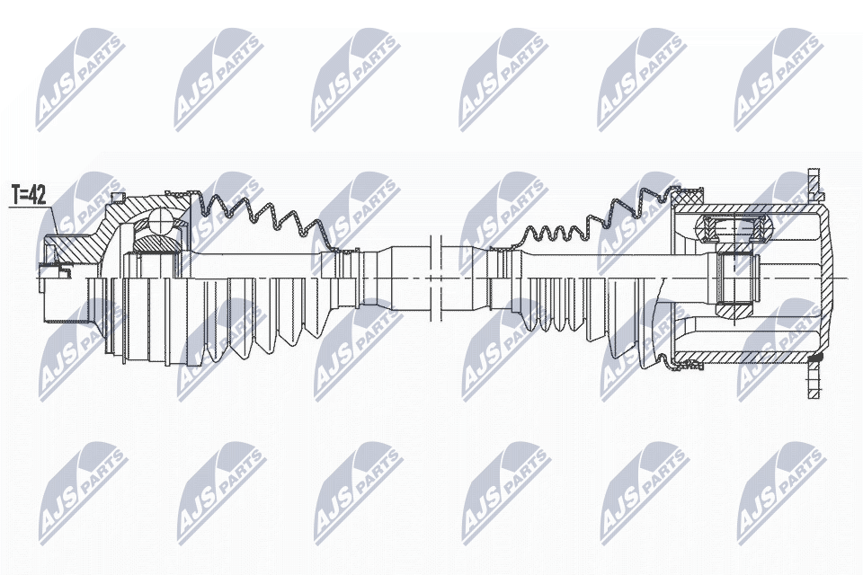 Приводной вал NTY NPW-AU-037