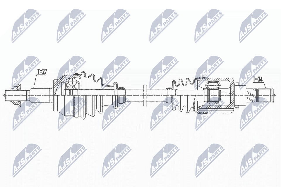 Приводной вал NTY NPW-FR-139