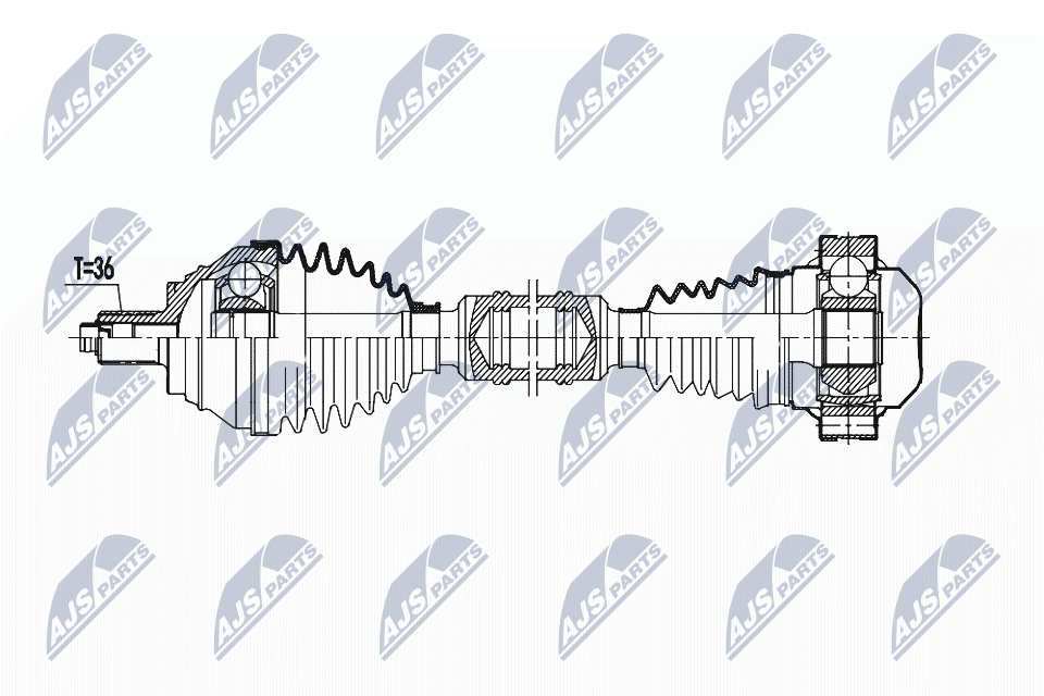 Приводной вал NTY NPW-VW-193