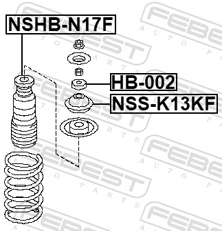 Опора стойки амортизатора FEBEST NSS-K13KF