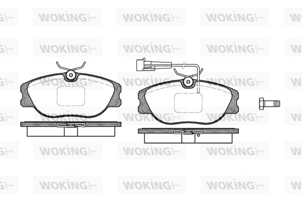 Комплект тормозных колодок дисковый тормоз WOKING P2053.31