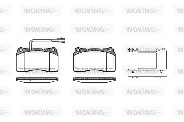 Комплект тормозных колодок дисковый тормоз WOKING P7663.51