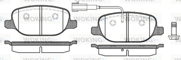 Комплект тормозных колодок дисковый тормоз WOKING P9783.02