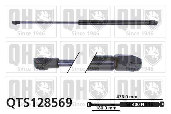 Газовая пружина крышка багажник QUINTON HAZELL QTS128569
