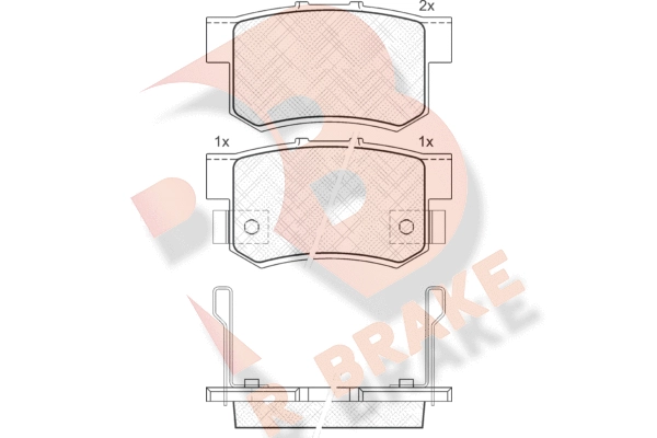 Комплект тормозных колодок дисковый тормоз R BRAKE RB1187