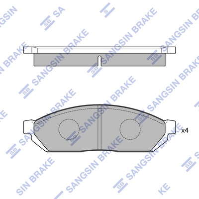 Комплект тормозных колодок дисковый тормоз HI-Q SP1059