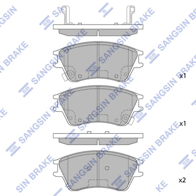 Комплект тормозных колодок дисковый тормоз HI-Q SP1147