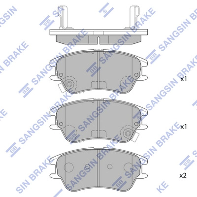 Комплект тормозных колодок дисковый тормоз HI-Q SP1149