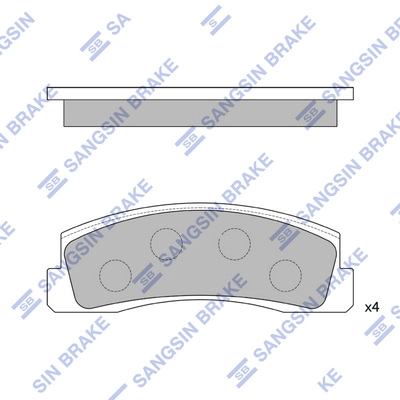 Комплект тормозных колодок дисковый тормоз HI-Q SP1168
