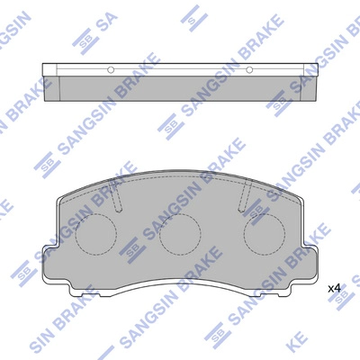Комплект тормозных колодок дисковый тормоз HI-Q SP1211
