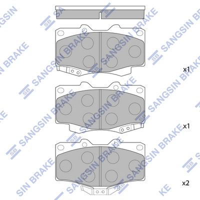 Комплект тормозных колодок дисковый тормоз HI-Q SP1222
