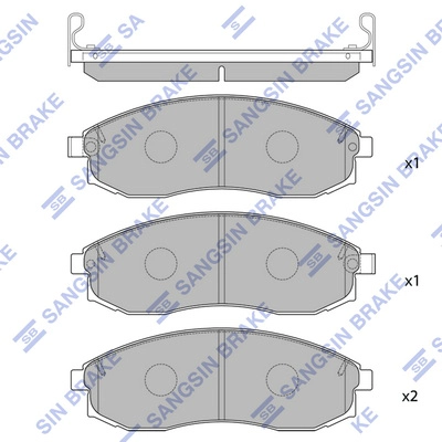 Комплект тормозных колодок дисковый тормоз HI-Q SP1256