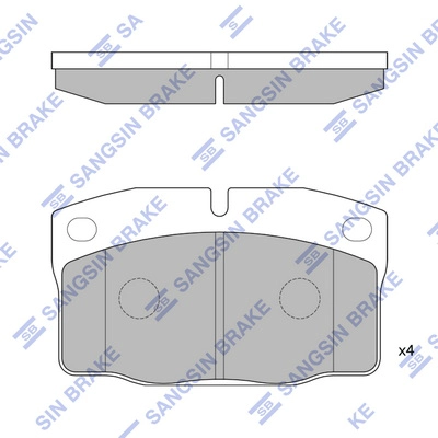 Комплект тормозных колодок дисковый тормоз HI-Q SP1258