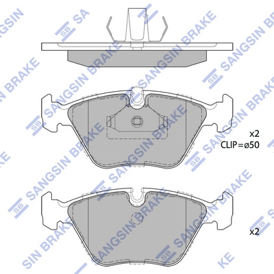 Комплект тормозных колодок дисковый тормоз HI-Q SP1389