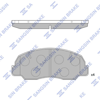 Комплект тормозных колодок дисковый тормоз HI-Q SP1417