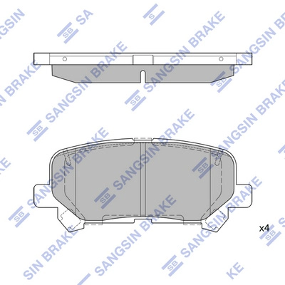 Комплект тормозных колодок дисковый тормоз HI-Q SP1461A