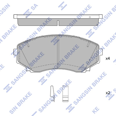 Комплект тормозных колодок дисковый тормоз HI-Q SP1527A