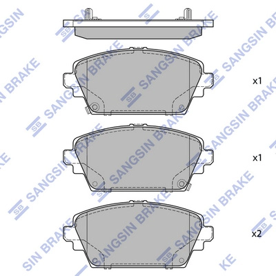 Комплект тормозных колодок дисковый тормоз HI-Q SP1582A