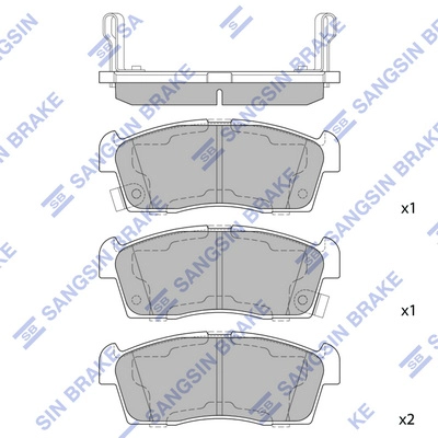 Комплект тормозных колодок дисковый тормоз HI-Q SP1592A