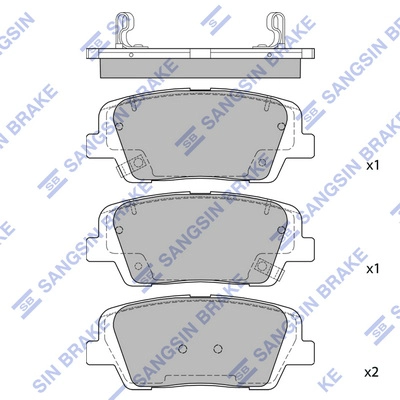 Комплект тормозных колодок дисковый тормоз HI-Q SP1706