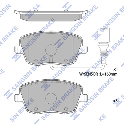 Комплект тормозных колодок дисковый тормоз HI-Q SP1806A