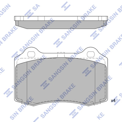 Комплект тормозных колодок дисковый тормоз HI-Q SP1854
