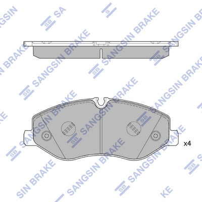 Комплект тормозных колодок дисковый тормоз HI-Q SP2579
