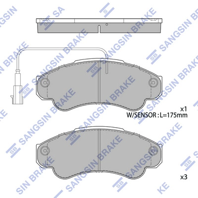 Комплект тормозных колодок дисковый тормоз HI-Q SP4033