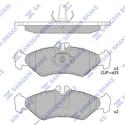 Комплект тормозных колодок дисковый тормоз HI-Q SP4094