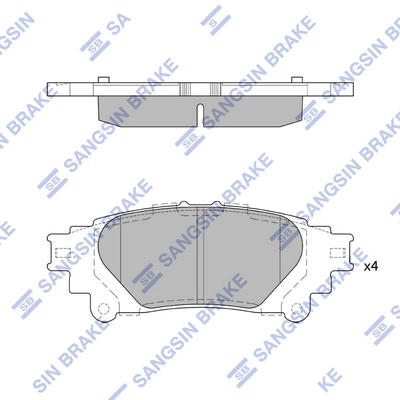 Комплект тормозных колодок дисковый тормоз HI-Q SP4131