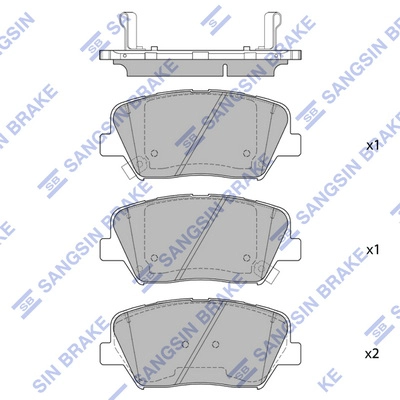 Комплект тормозных колодок дисковый тормоз HI-Q SP4227
