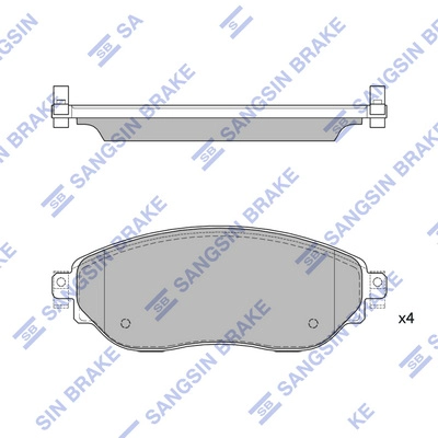 Комплект тормозных колодок дисковый тормоз HI-Q SP4262