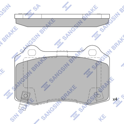 Комплект тормозных колодок дисковый тормоз HI-Q SP4296