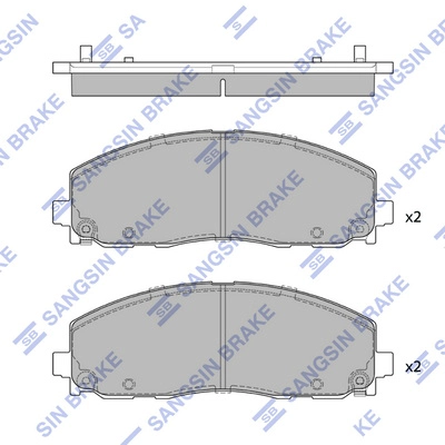 Комплект тормозных колодок дисковый тормоз HI-Q SP4323