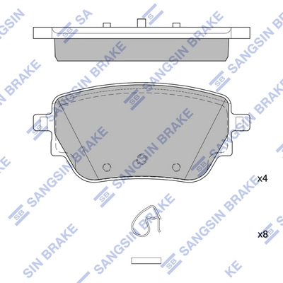 Комплект тормозных колодок дисковый тормоз HI-Q SP4337