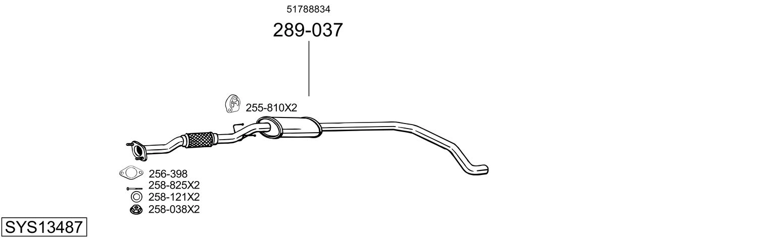 Система выпуска ог BOSAL SYS13487