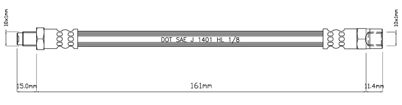 Тормозной шланг MOTAQUIP VBH818