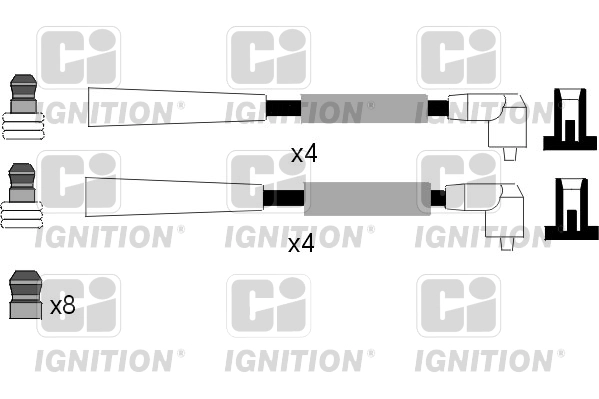 Комплект проводов зажигания ci QUINTON HAZELL XC432