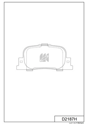 Комплект тормозных колодок дисковый тормоз MK KASHIYAMA D2187H