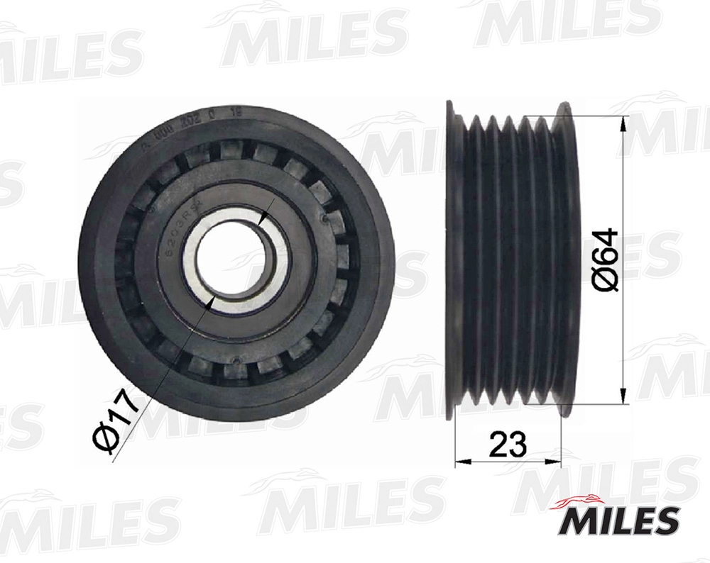 Паразитный / ведущий ролик поликлиновой ремень MILES AG03002