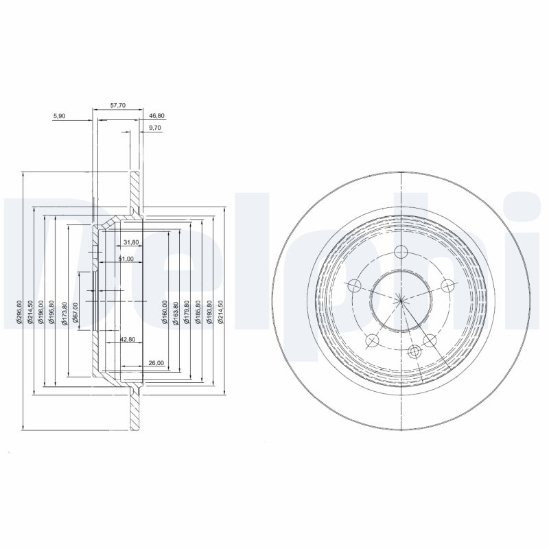 Тормозной диск DELPHI BG3969