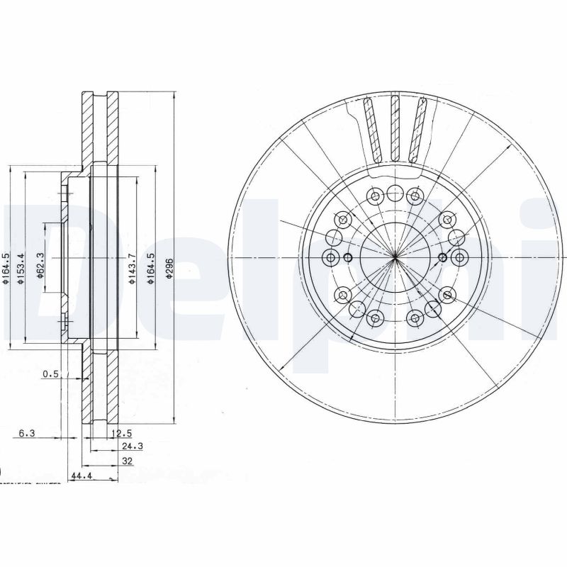 Тормозной диск DELPHI BG2829