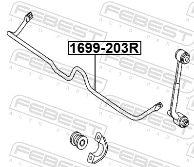 Стабилизатор ходовая часть FEBEST 1699-203R