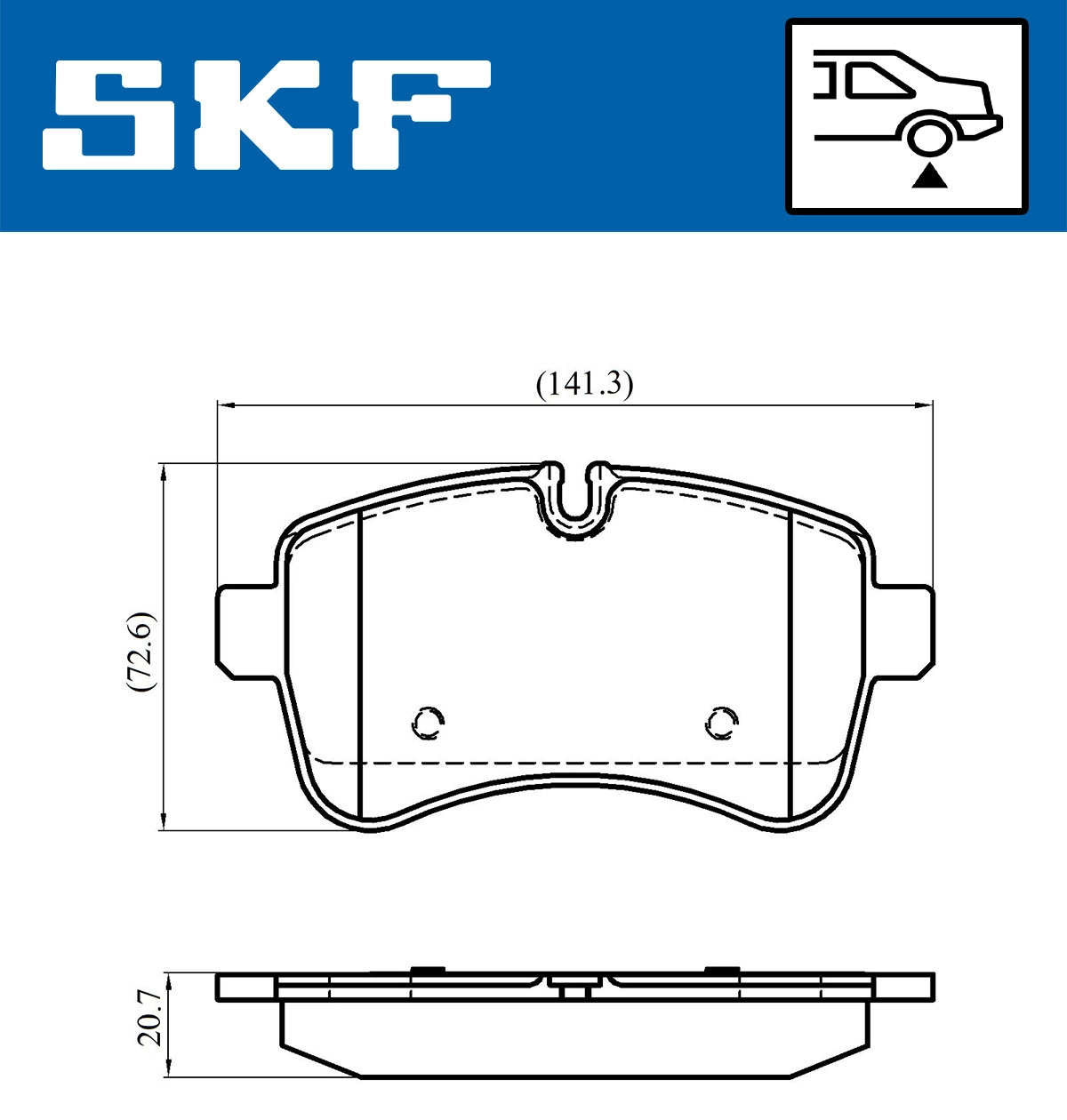 Комплект тормозных колодок дисковый тормоз SKF VKBP 90140